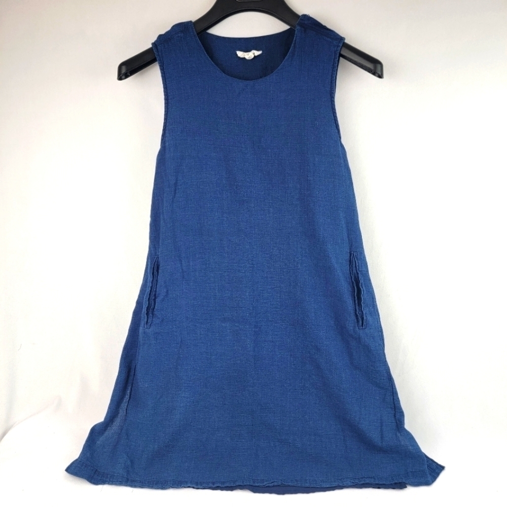 A Loves A navy zip shoulder faux‎ pocket tie aline dress